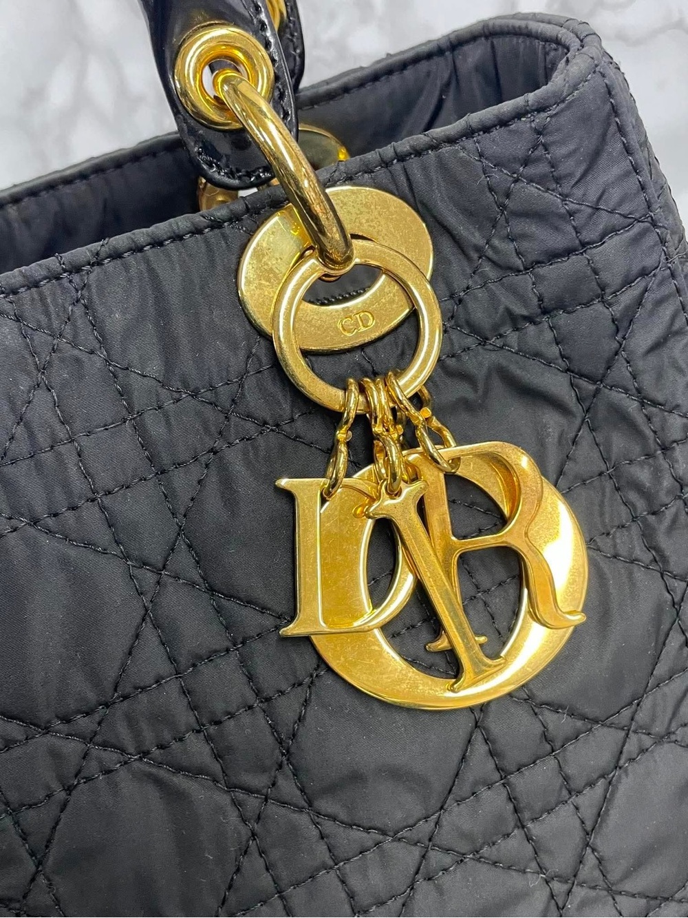 Dior Black Quilted Shoulder Bag with Gold Hardware - Picture 2 of 7